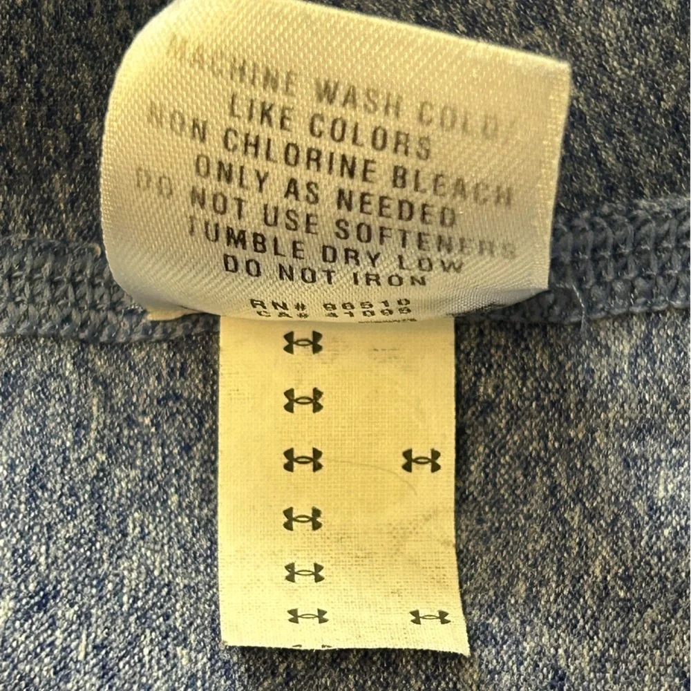 Under Armour Gym Time Women's Heat Gear Fitted Heathered Blue Tank Top. Large - Picture 8 of 9